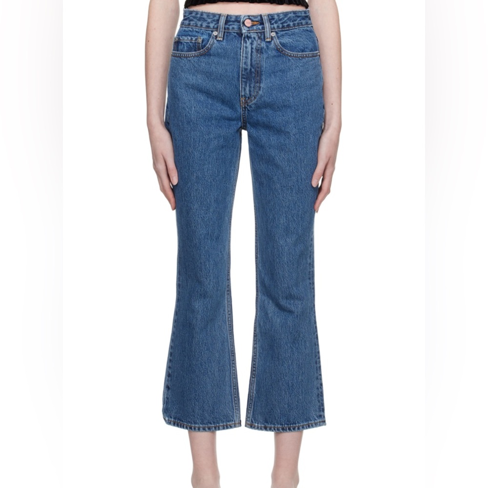 Ganni Blue Flare Women's Jeans - Picture 3 of 10
